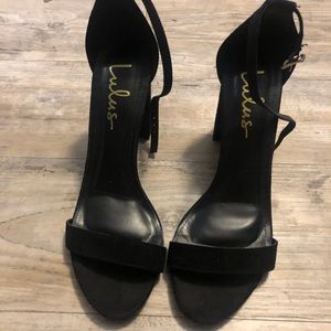 Lulus black high block heels